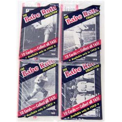 4 UNOPENED BABE RUTH COLLECTION CARD PACKS - 10 CARDS EA