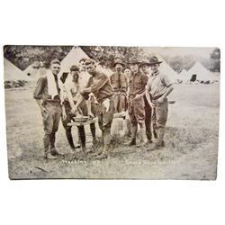 VINTAGE RPPC REAL PHOTO POSTCARD SOLDIERS CAMP DOUGLAS 1919