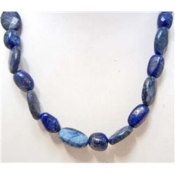 LAPIS LAZULI GEMSTONE NECKLACE WITH HOOK CLASP