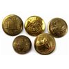 Image 1 : CIVIL WAR ERA CONFEDERATE STATES BUTTON LOT OF 5