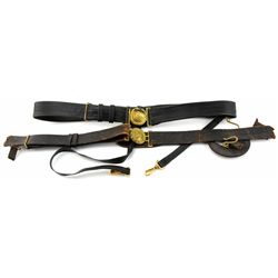 US INDIAN WARS NAVY SWORD BELT LOT OF 2