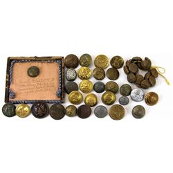 ANTIQUE MILITARY BUTTON COLLECTION