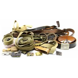 LARGE US MILITARY BELT COLLECTION