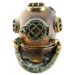 DECORATIVE COPPER AND BRASS DIVE HELMET