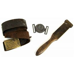 CIVIL WAR REENACTOR'S LOT BELT BUCKLES BULLET MOLD