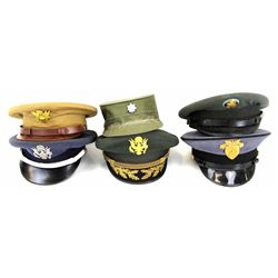 SIX US MILITARY CAPS WWII TO VIETNAM