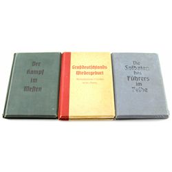 WWII GERMAN STEREO VIEW ALBUM LOT OF THREE