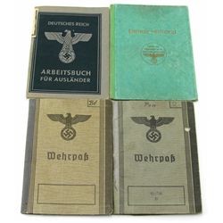 WWII GERMAN PASS BOOK LOT