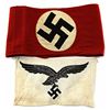 Image 1 : TWO WWII GERMAN ITEMS NSDAP BAND & LUFTWAFFE PATCH