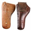 Image 2 : 2 TOOLED LEATHER HOLSTERS SAA 5.5 INCH REVOLVERS