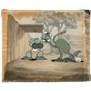 Image 1 : Popeye and Donkey production cel and production background from Let’s You and Him Fight