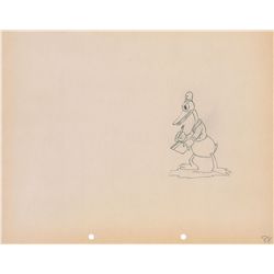 Donald Duck production drawing from The Dognapper