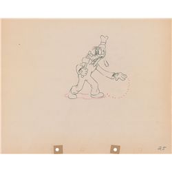 Goofy production drawing from Mickey’s Service Station