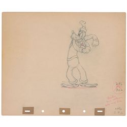 Goofy production drawing from Moving Day