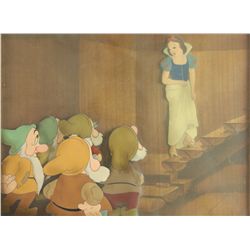 Snow White, Bashful, Happy, Doc, Sleepy, and Sneezy production cel from Snow White and the Seven Dwa