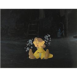 Dopey with Bubbles production cel from Snow White and the Seven Dwarfs