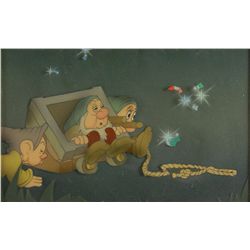 Dopey, Sleepy, and Bashful production cel from Snow White and the Seven Dwarfs