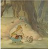 Image 1 : Happy and Animals production cel and production background from Snow White and the Seven Dwarfs