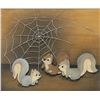 Image 1 : Squirrels with Spider Web production cel from Snow White and the Seven Dwarfs