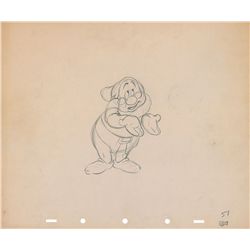 Doc ‘rough’ production drawing from Snow White and the Seven Dwarfs