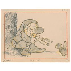 Grumpy set of (2) storyboard drawings from Snow White and the Seven Dwarfs