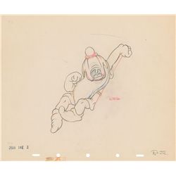 Sleepy production drawing from Snow White and the Seven Dwarfs