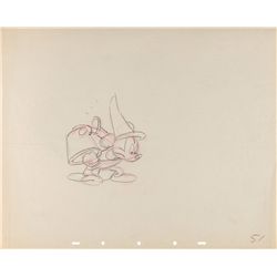 Mickey Mouse as The Sorcerer's Apprentice ‘rough’ production drawing from Fantasia