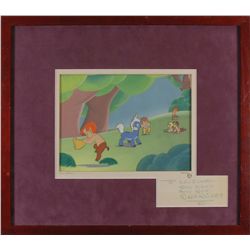 Fawns and Baby Pegasus production cel and production background from Fantasia signed by Walt Disney