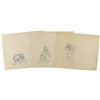 Image 1 : Donald Duck set of (3) ‘rough’ production drawings in sequence