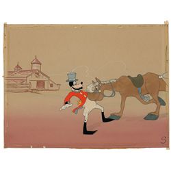 Goofy and Horse production cel from How to Ride a Horse