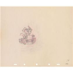 Mickey and Minnie Mouse production drawing from The Nifty Nineties