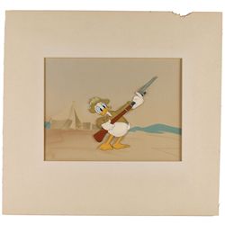 Donald Duck production cel from Donald Gets Drafted