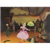 Image 1 : Ichabod and Katrina production cel and production background from The Legend of Sleepy Hollow