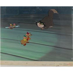 Lucifer, Gus, Jaq, and Fork Mice production cel and production background from Cinderella