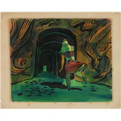 Alice watercolor concept storyboard by David Hall from Alice in Wonderland