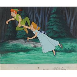 Peter Pan and Wendy production cel and production background setup from Peter Pan