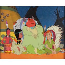 Peter Pan, Tiger Lily, and Indian Chief production cel from Peter Pan