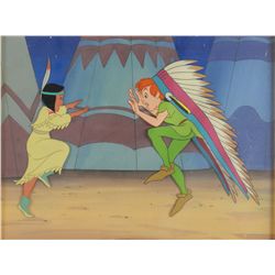 Peter Pan and Tiger Lily production cel from Peter Pan