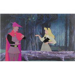 Briar Rose and Prince Phillip production cel from Sleeping Beauty