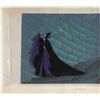 Image 2 : Maleficent cut-out production cel placed on a partial production background from Sleeping Beauty