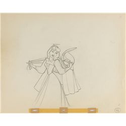 Briar Rose and the Mock Prince (2) piece matched set of production drawings from Sleeping Beauty