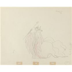 Maleficent matching set of (2) production drawings from Sleeping Beauty