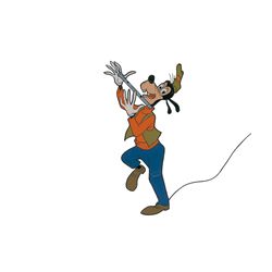 Goofy production cel from the opening of the Mickey Mouse Club