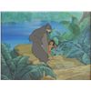 Image 1 : Mowgli and Baloo production cel and production background from The Jungle Book