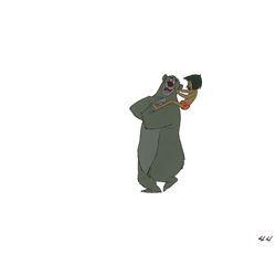 Mowgli and Baloo production cel from The Jungle Book