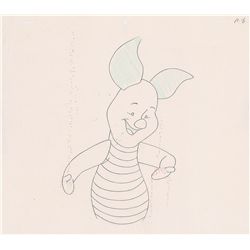 Piglet key master setup with matching drawing from The Many Adventures of Winnie the Pooh