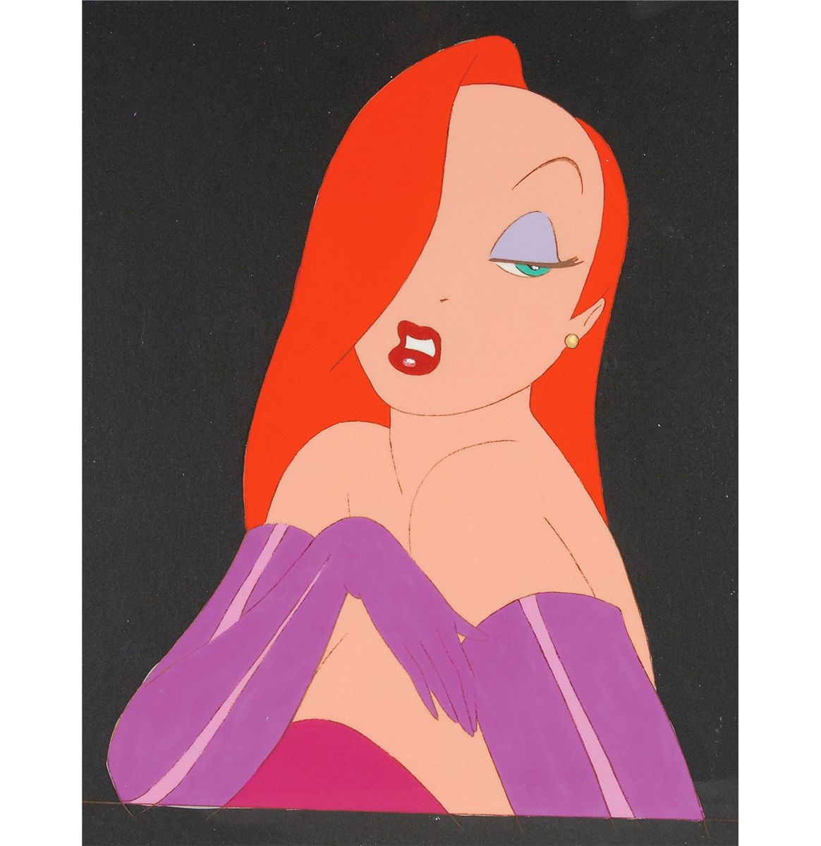 Jessica Rabbit Painting Jessica Rabbit production cel from Who Framed Roger Rabbit?