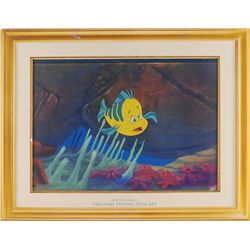 Flounder production cel from The Little Mermaid