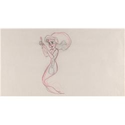 Ariel ‘rough’ production drawing from The Little Mermaid