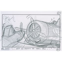 Production storyboard drawing from Planes